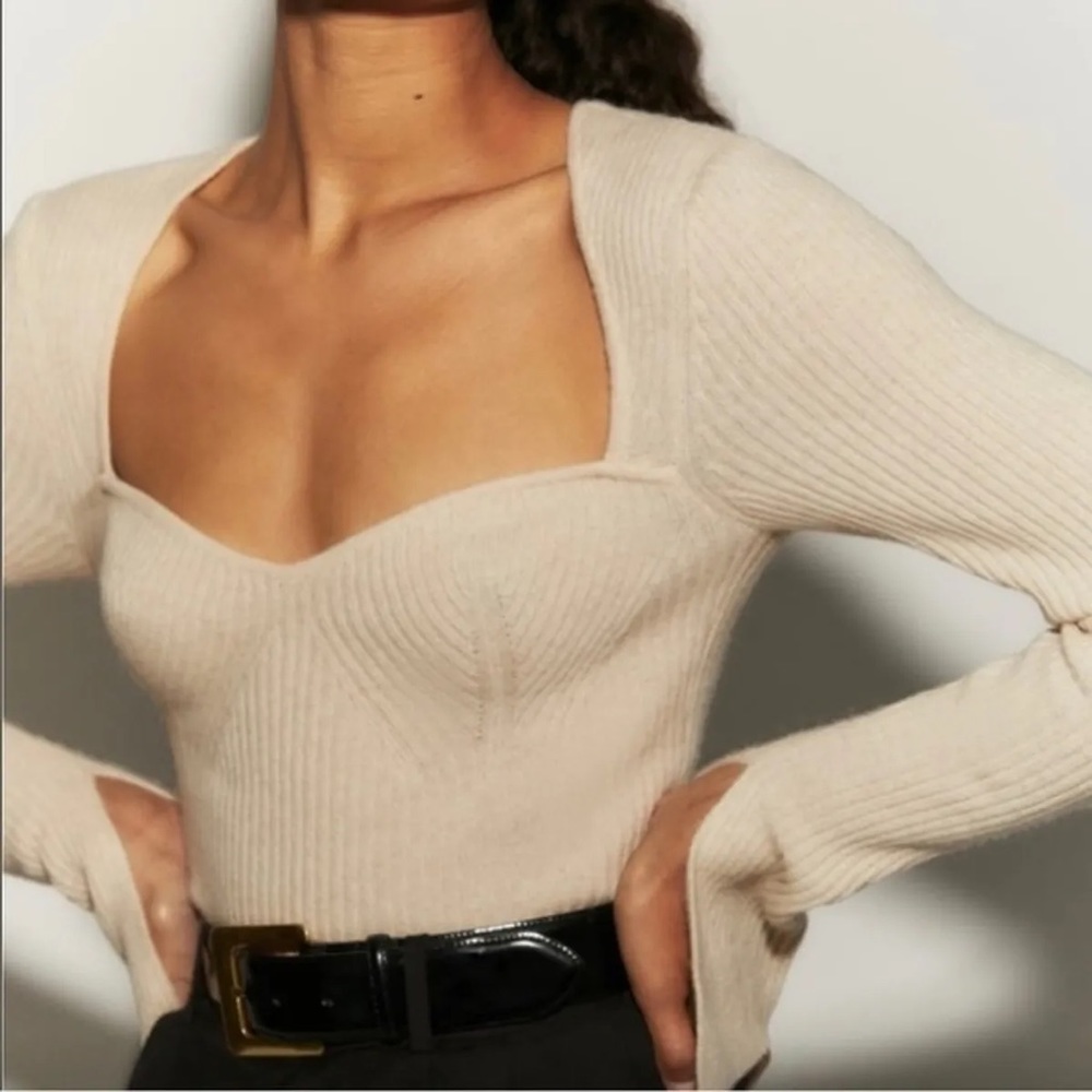 Reformation Glenna 100% cashmere sweater XL